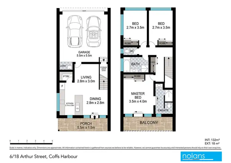 Floorplan of Homely townhouse listing, 6/18 Arthur Street, Coffs Harbour NSW 2450