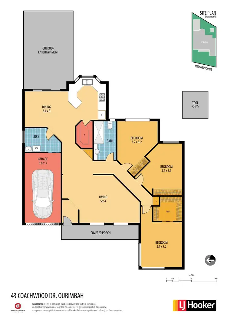 Floorplan of Homely semi-detached listing, 43 Coachwood Drive, Ourimbah NSW 2258