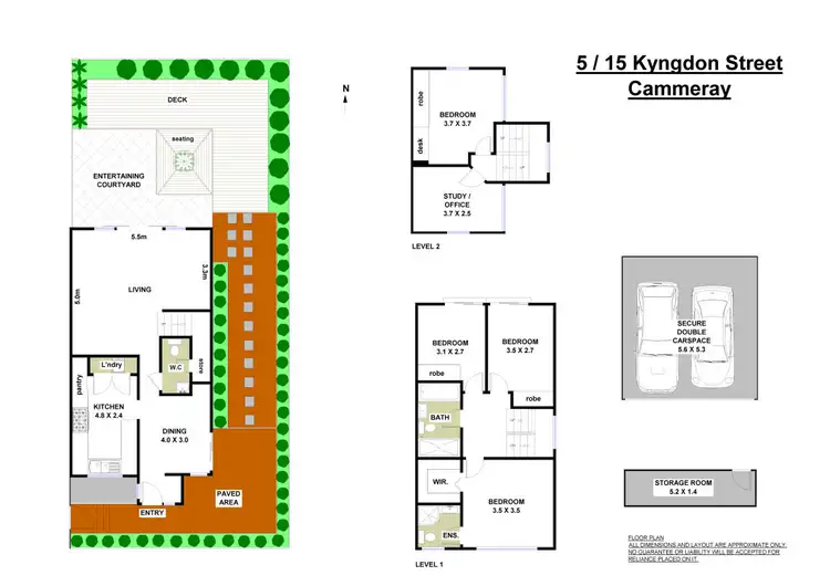 Floorplan of Homely townhouse listing, 5/15 Kyngdon Street, Cammeray NSW 2062