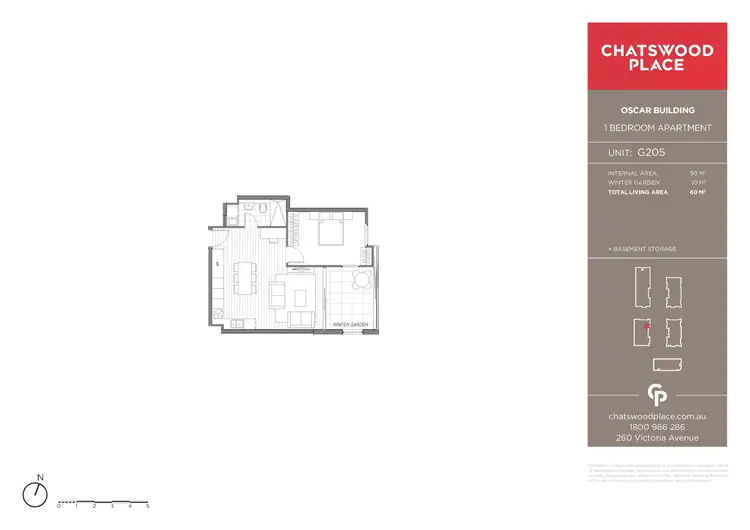 Floorplan of Homely apartment listing, G205/3-9 Oscar Street, Chatswood NSW 2067