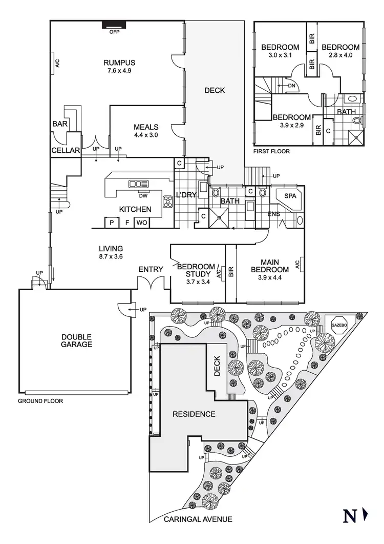 Floorplan of Homely house listing, 55 Caringal Avenue, Doncaster VIC 3108