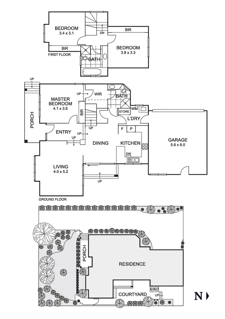 Floorplan of Homely townhouse listing, 1/87 Wood Street, Templestowe VIC 3106