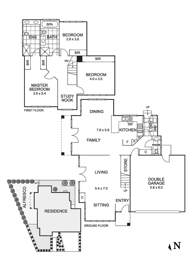 Floorplan of Homely townhouse listing, 26A Harold Street, Bulleen VIC 3105
