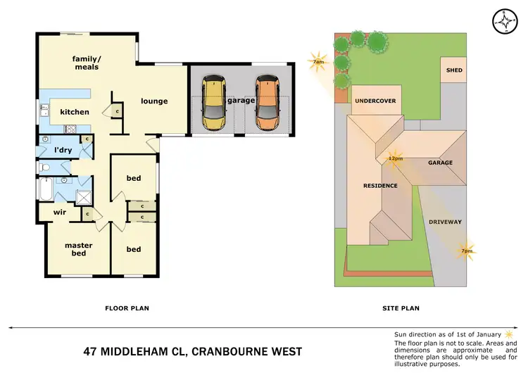 Floorplan of Homely house listing, 47 Middleham Close, Cranbourne West VIC 3977