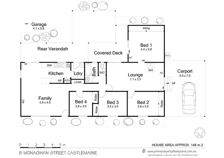 Floorplan of Homely house listing, 8 Monaghan Street, Castlemaine VIC 3450