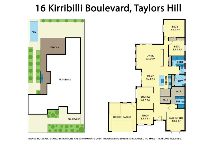 Floorplan of Homely house listing, 16 Kirribilli Boulevard, Taylors Hill VIC 3037