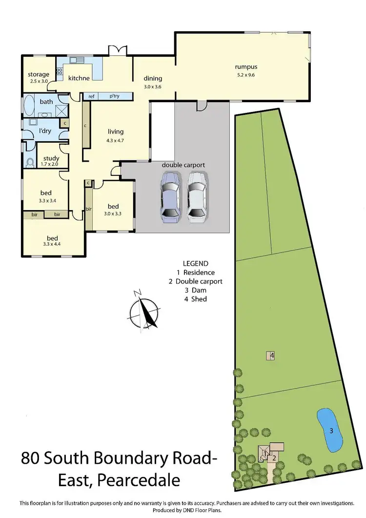 Floorplan of Homely rural property listing, 80 South Boundary Road East, Pearcedale VIC 3912