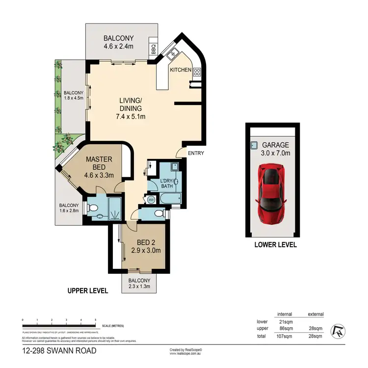 Floorplan of Homely apartment listing, 12/298 Swann Road, St Lucia QLD 4067