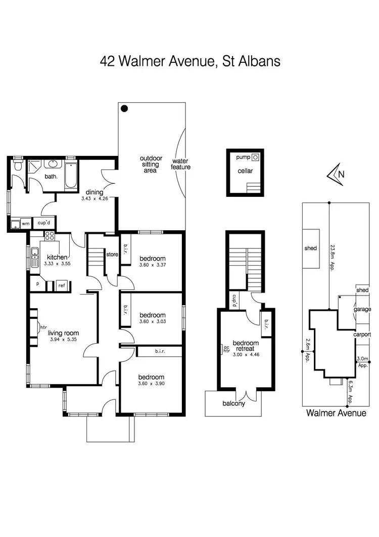 Floorplan of Homely house listing, 42 Walmer Avenue, St Albans VIC 3021