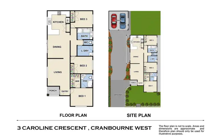 Floorplan of Homely house listing, 3 Caroline Crescent, Cranbourne West VIC 3977