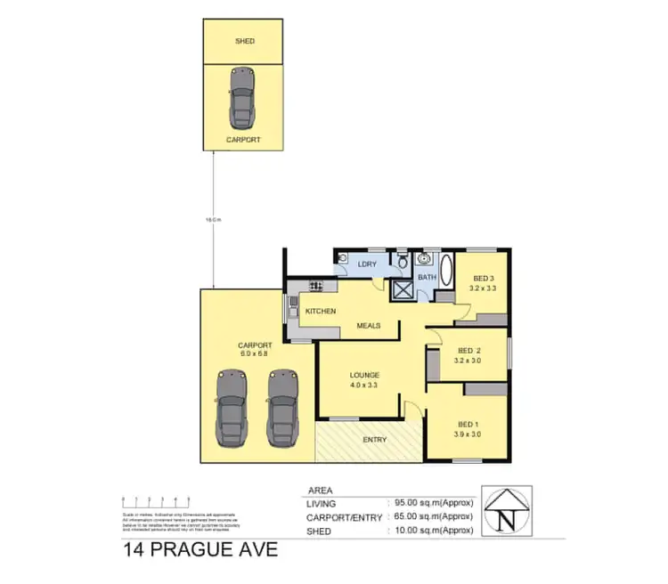 Floorplan of Homely house listing, 14 Prague Avenue, Wodonga VIC 3690