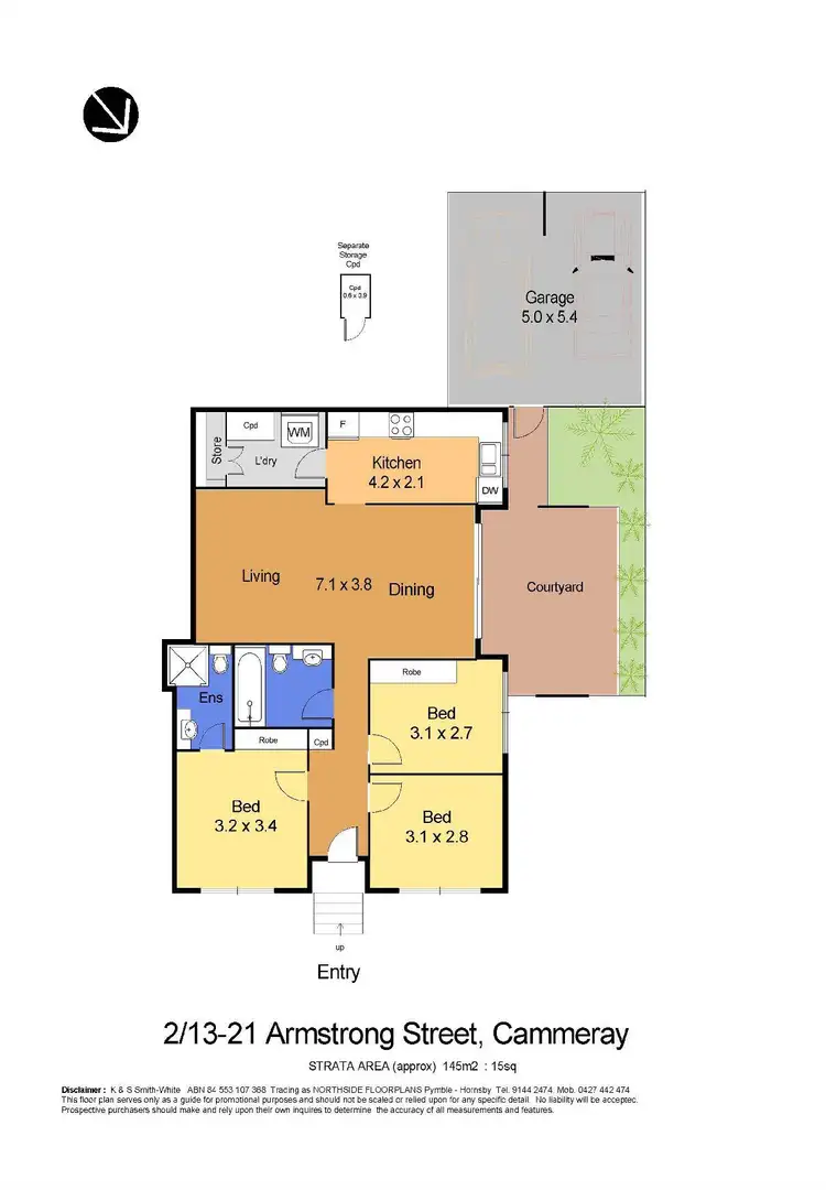 Floorplan of Homely unit listing, 2/13-21 Armstrong Street, Cammeray NSW 2062