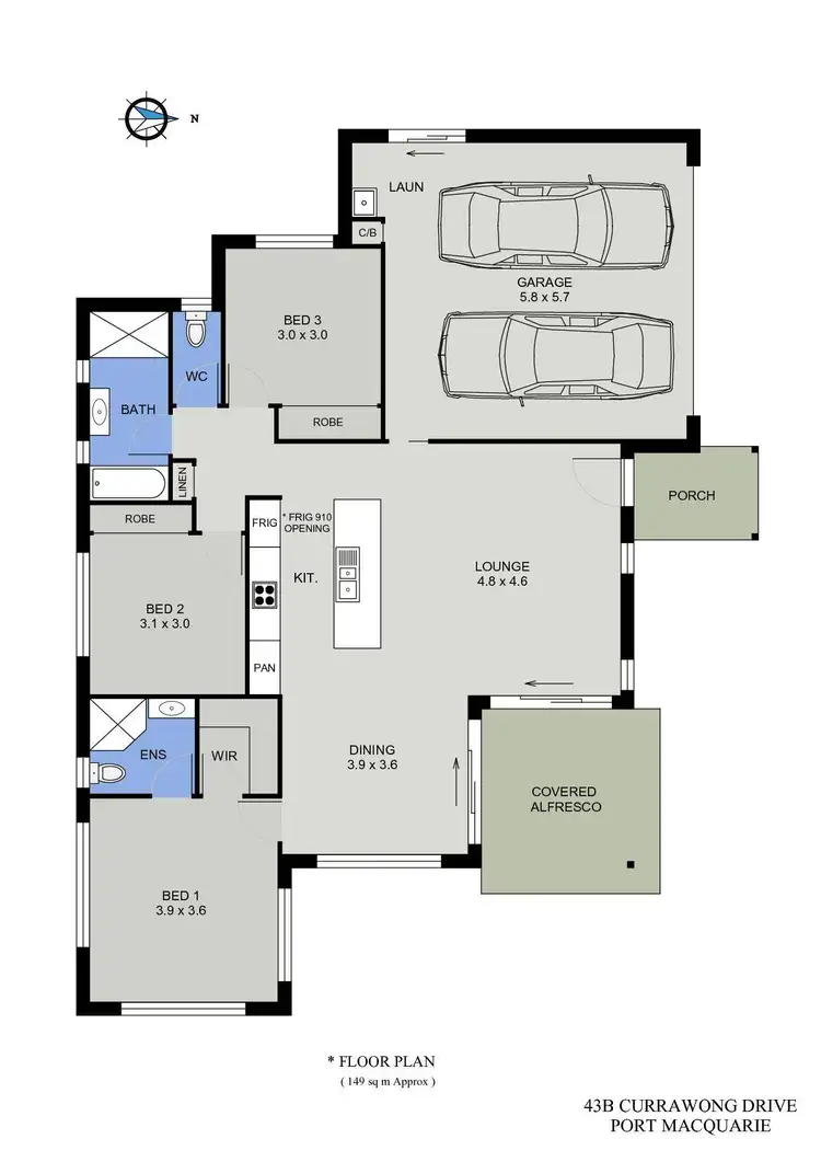 Floorplan of Homely house listing, 43b Currawong Drive, Port Macquarie NSW 2444