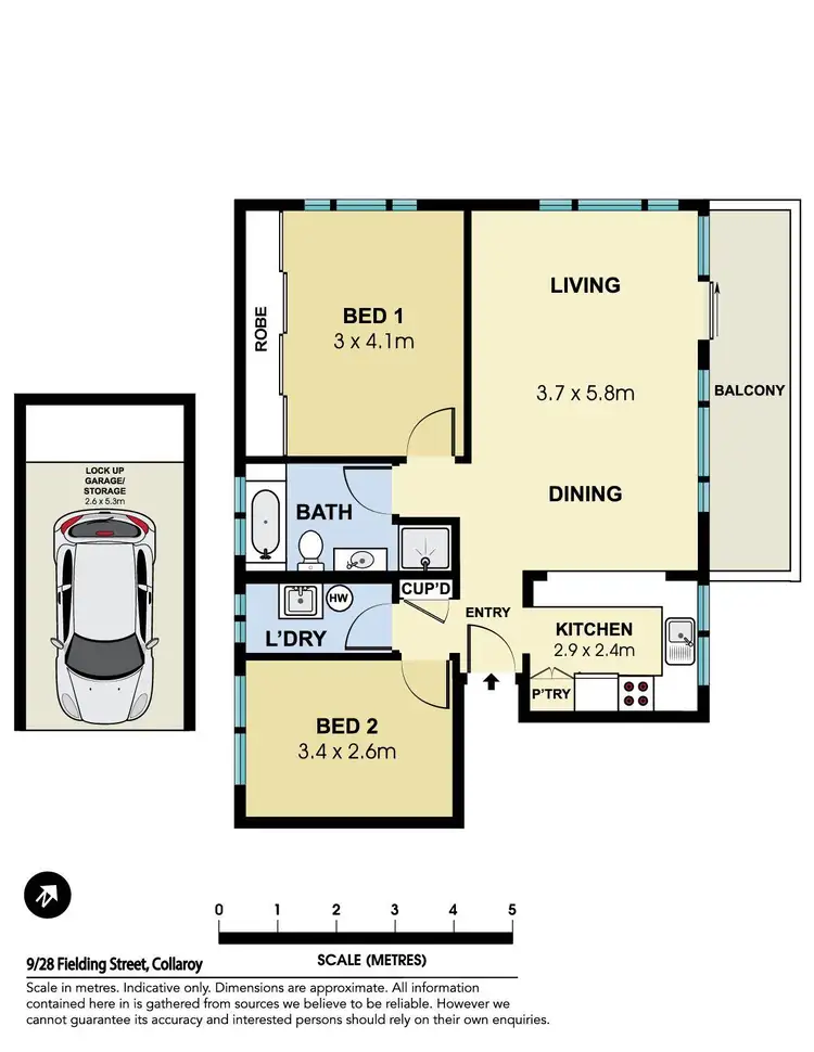 Floorplan of Homely apartment listing, 9/28 Fielding Street, Collaroy NSW 2097