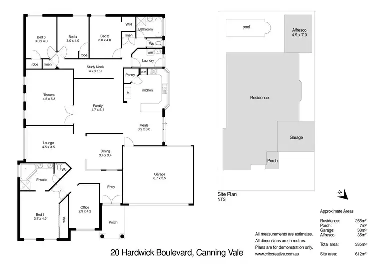 Floorplan of Homely house listing, 20 Hardwick Boulevard, Canning Vale WA 6155