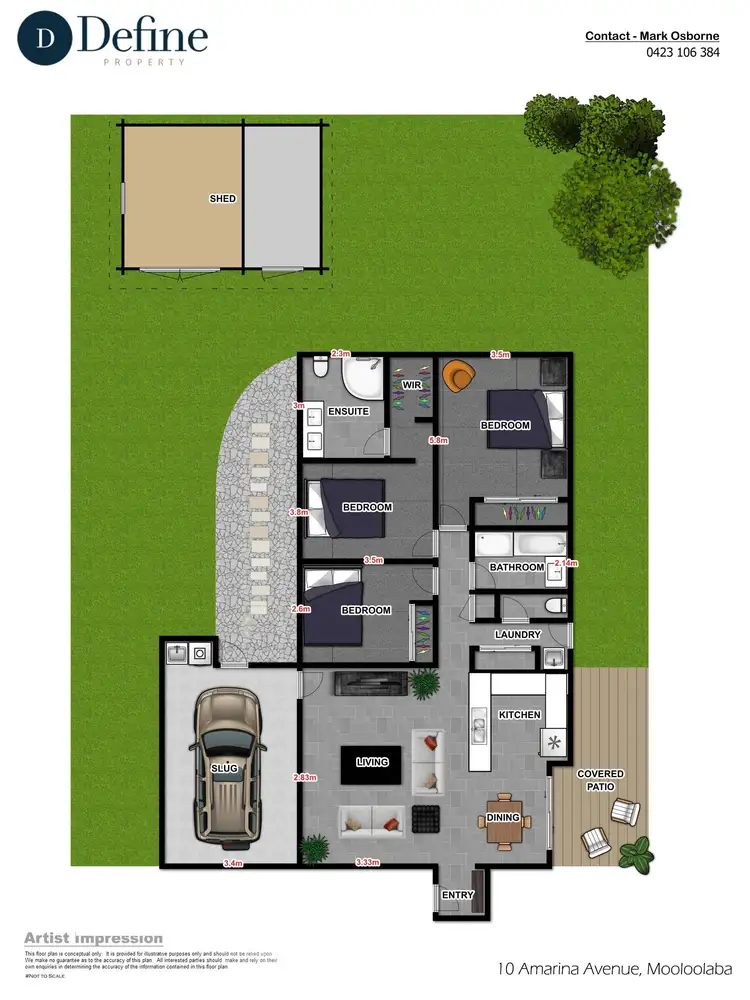 Floorplan of Homely house listing, 10 Amarina Avenue, Mooloolaba QLD 4557