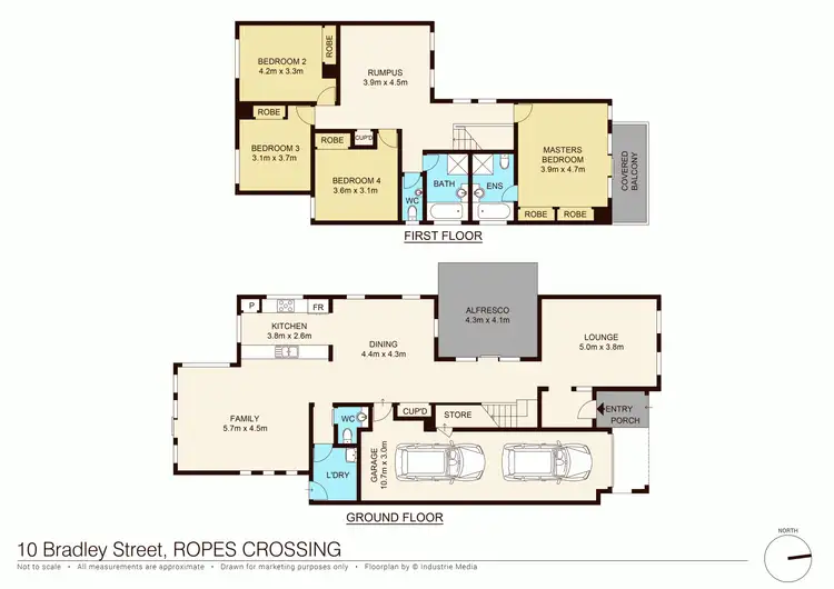 Floorplan of Homely house listing, 10 Bradley Street, Ropes Crossing NSW 2760