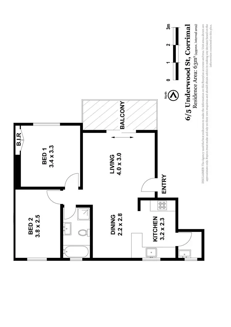 Floorplan of Homely unit listing, 6/5 Underwood Street, Corrimal NSW 2518