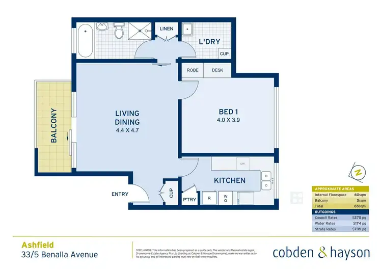 Floorplan of Homely apartment listing, 33/5 Benalla Avenue, Ashfield NSW 2131