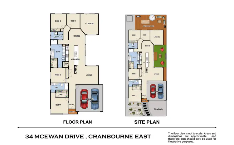 Floorplan of Homely house listing, 34 Mc Ewan Drive, Cranbourne East VIC 3977
