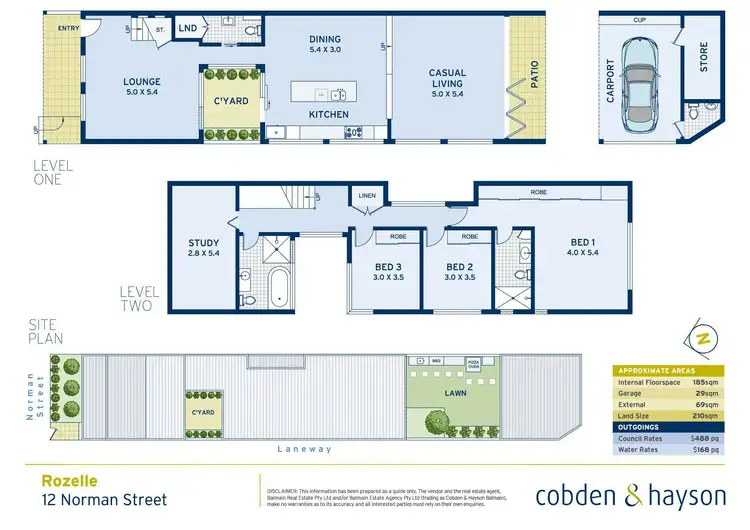 Floorplan of Homely house listing, 12 Norman Street, Rozelle NSW 2039
