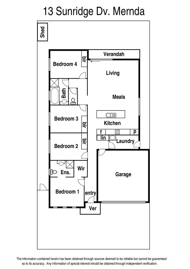 Floorplan of Homely house listing, 13 Sunridge Drive, Mernda VIC 3754