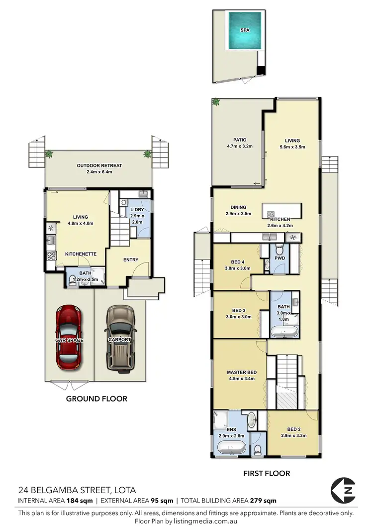 Floorplan of Homely house listing, 24 Belgamba Street, Lota QLD 4179