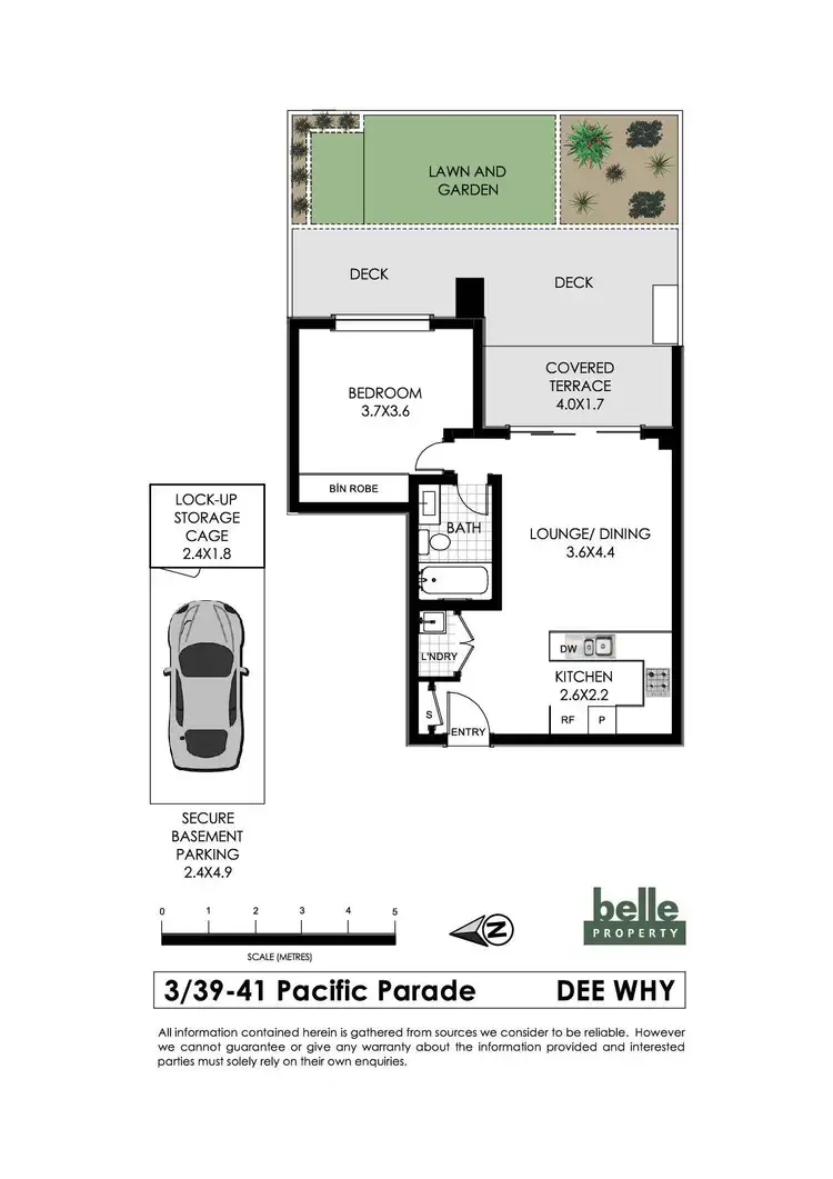 Floorplan of Homely unit listing, 3/39-41 Pacific Parade, Dee Why NSW 2099