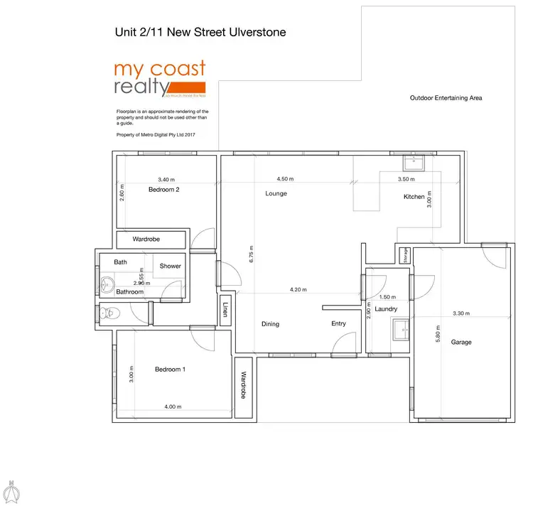 Floorplan of Homely unit listing, 2/11 New Street, Ulverstone TAS 7315