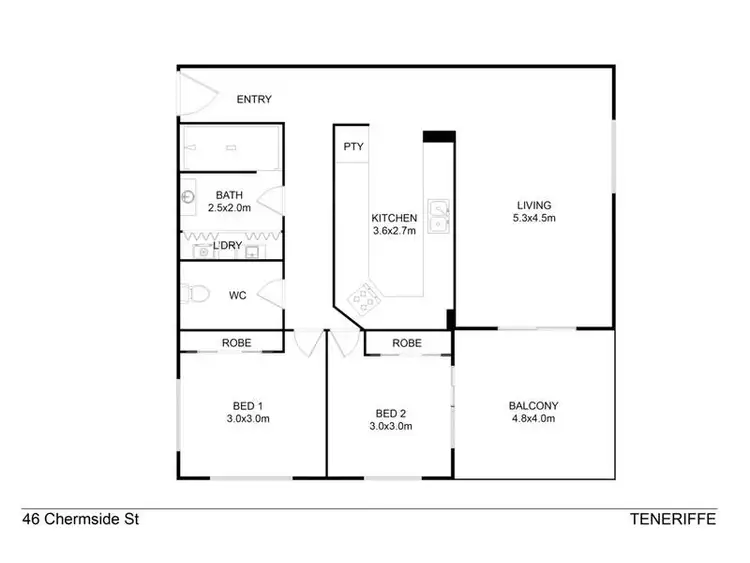Floorplan of Homely apartment listing, 29/48 Chermside Street, Teneriffe QLD 4005