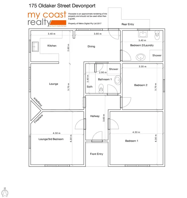 Floorplan of Homely house listing, 175 Oldaker Street, Devonport TAS 7310