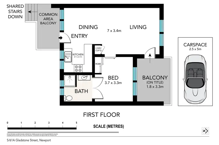 Floorplan of Homely apartment listing, 5/61a Gladstone Street, Newport NSW 2106