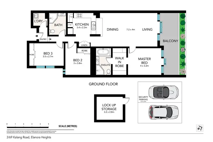 Floorplan of Homely apartment listing, 3/69 Kalang Road, Elanora Heights NSW 2101