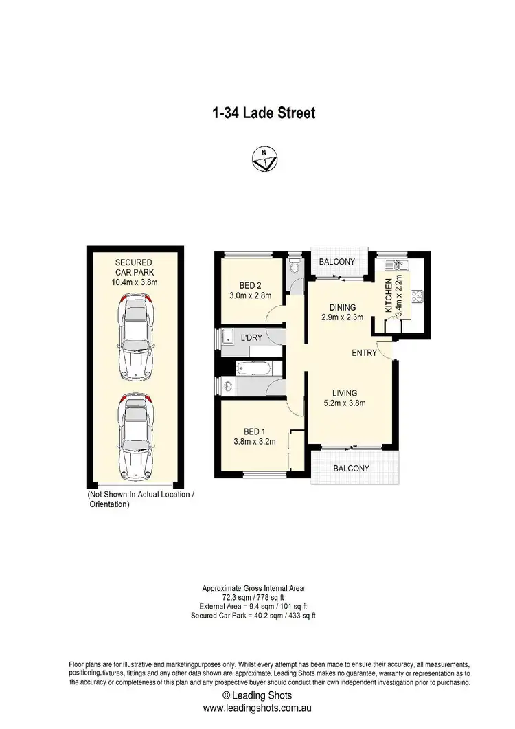 Floorplan of Homely unit listing, 1/34 Lade Street, Gaythorne QLD 4051