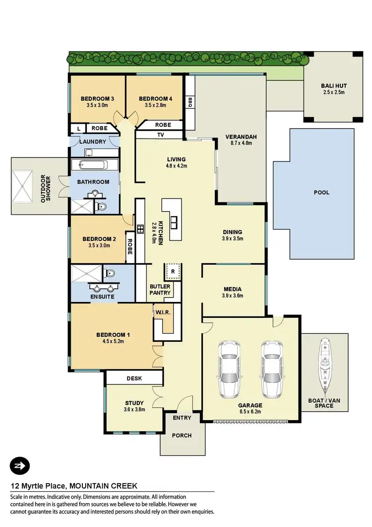 Floorplan of Homely house listing, 12 Myrtle Place, Mountain Creek QLD 4557