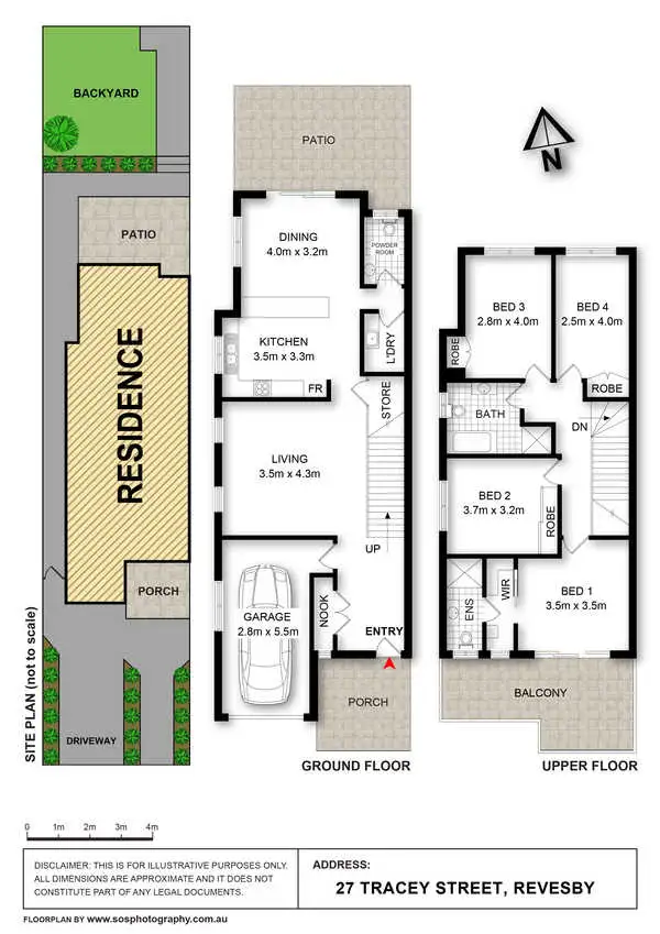Floorplan of Homely semi-detached listing, 27 Tracey Street, Revesby NSW 2212