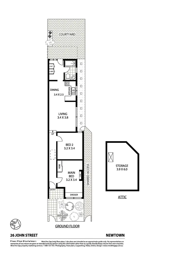 Floorplan of Homely house listing, 26 John Street, Newtown NSW 2042