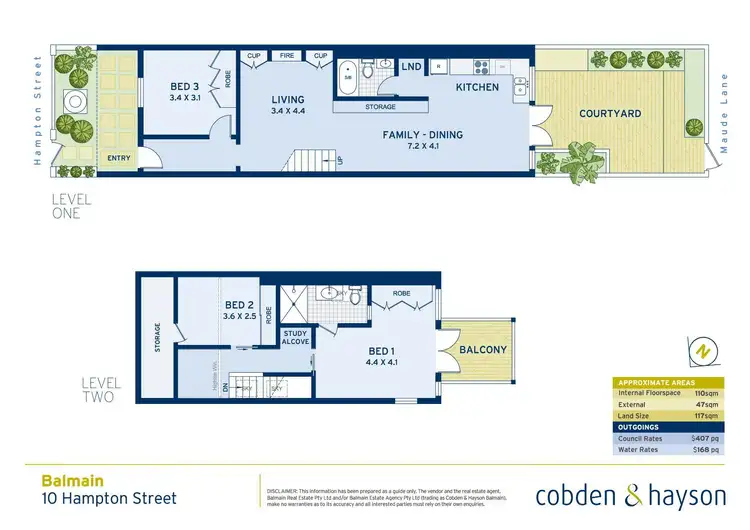 Floorplan of Homely house listing, 10 Hampton Street, Balmain NSW 2041