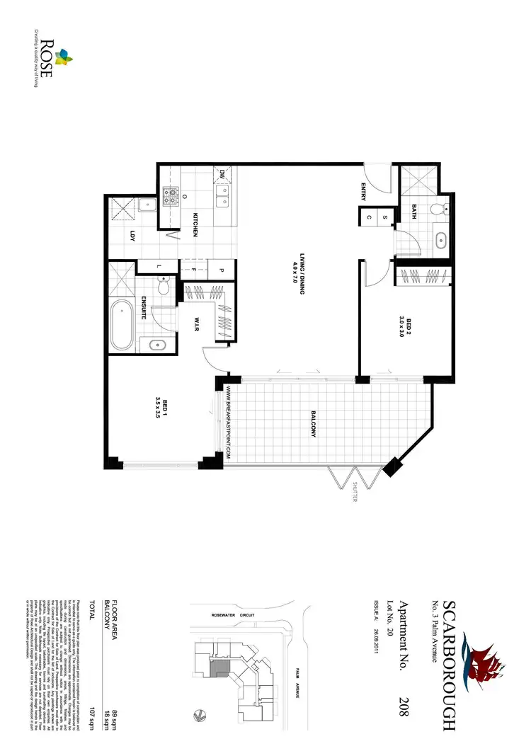 Floorplan of Homely apartment listing, 208/3 Palm Avenue, Breakfast Point NSW 2137