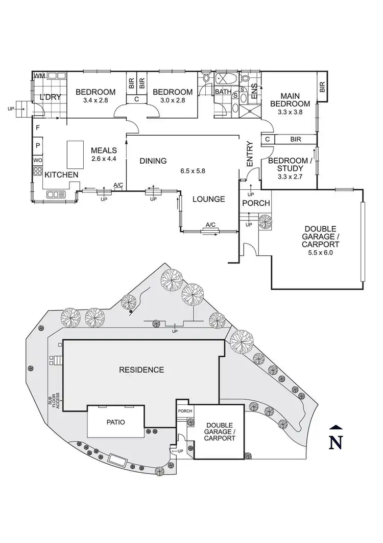 Floorplan of Homely unit listing, 1/5 Harrow Court, Doncaster VIC 3108