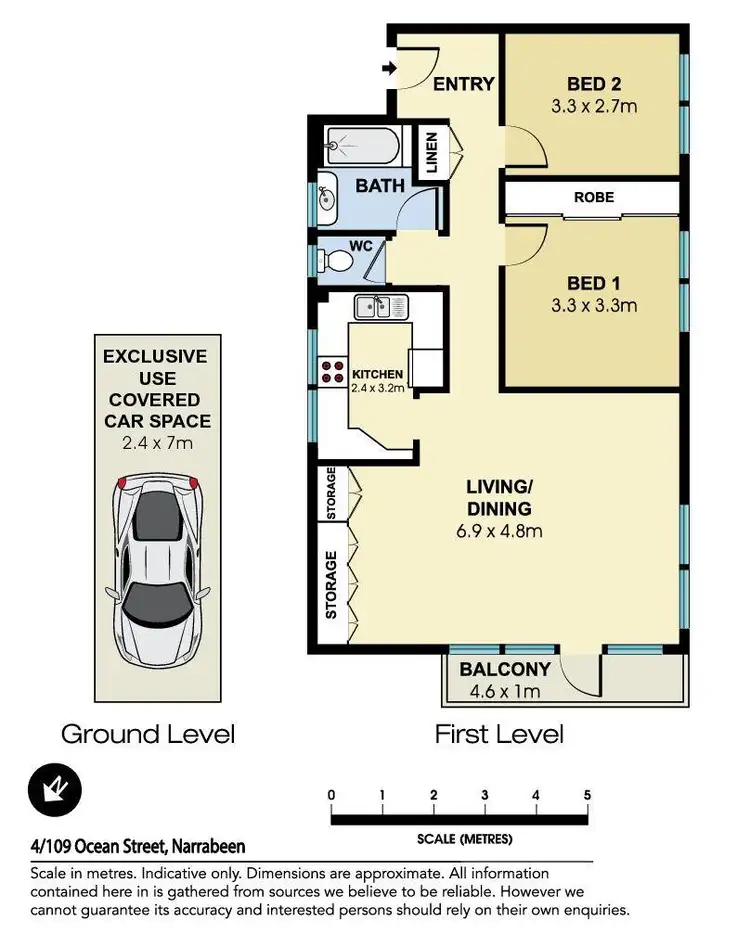 Floorplan of Homely apartment listing, 4/109 Ocean Street, Narrabeen NSW 2101