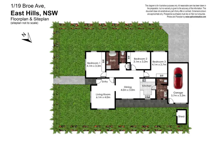 Floorplan of Homely villa listing, 1/19 Broe Avenue, East Hills NSW 2213
