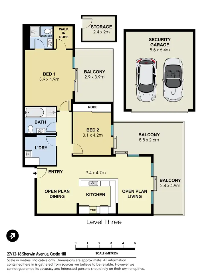 Floorplan of Homely apartment listing, 27/12-18 Sherwin Avenue, Castle Hill NSW 2154