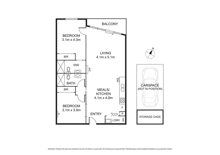 Floorplan of Homely apartment listing, 106/25 Oxford Street, North Melbourne VIC 3051