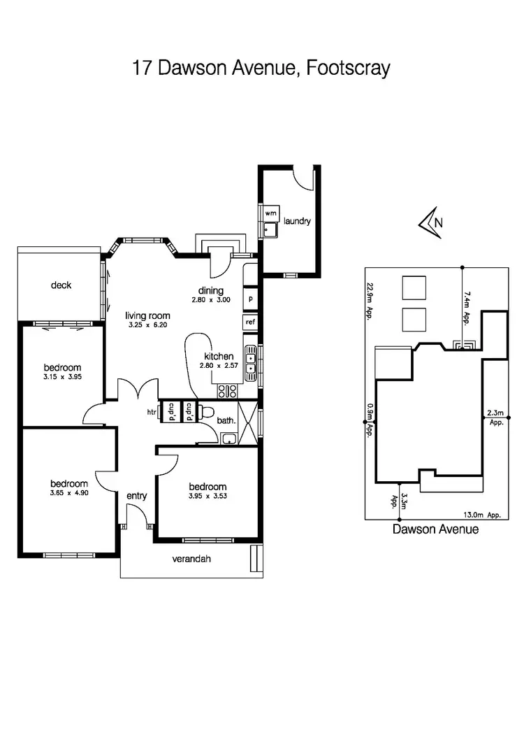 Floorplan of Homely house listing, 17 Dawson Avenue, Footscray VIC 3011