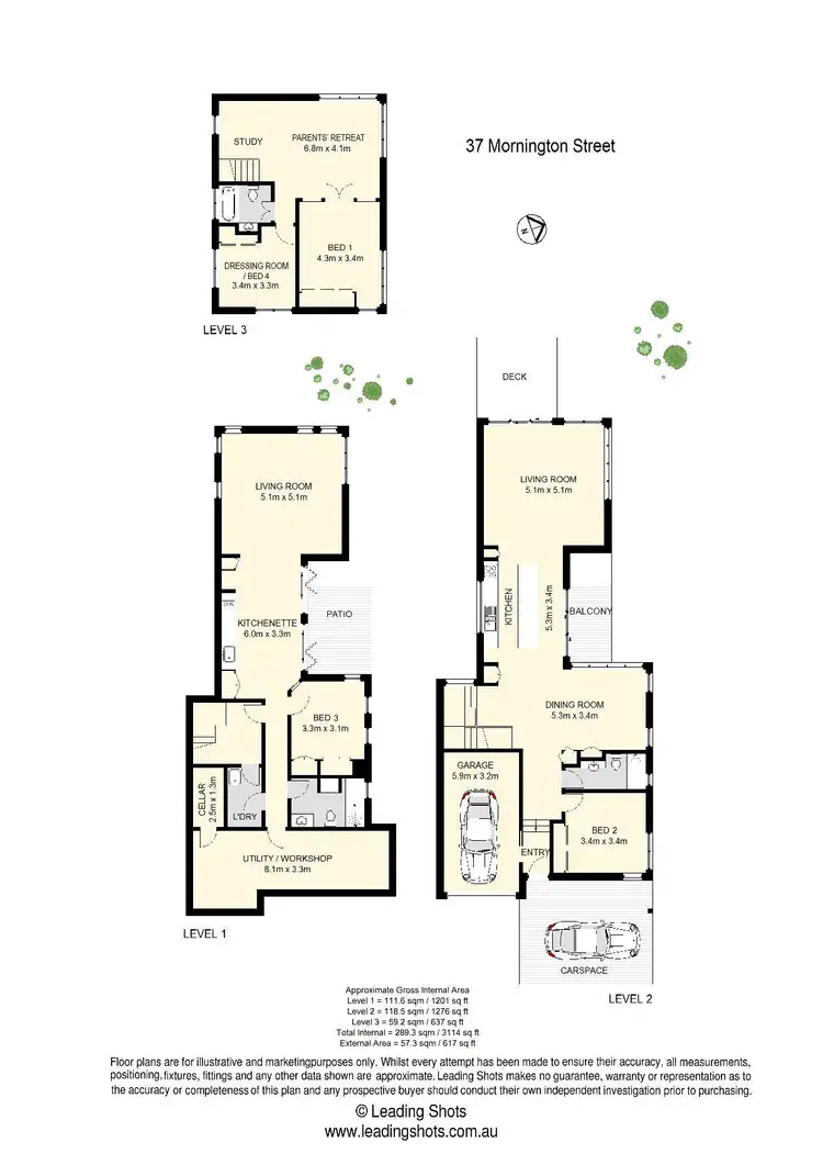 Floorplan of Homely house listing, 37 Mornington Street, Red Hill QLD 4059