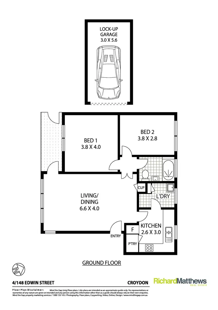 Floorplan of Homely apartment listing, 4/148 Edwin Street, Croydon NSW 2132