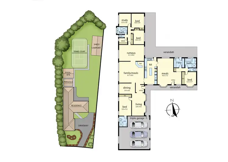 Floorplan of Homely house listing, 30-32 Hillsmeade Drive, Narre Warren South VIC 3805