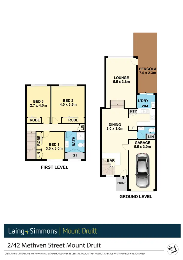 Floorplan of Homely townhouse listing, 2/42 Methven Street, Mount Druitt NSW 2770