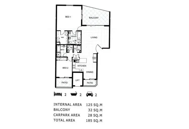 Floorplan of Homely unit listing, 8/50 Seaside Boulevard, Marcoola QLD 4564
